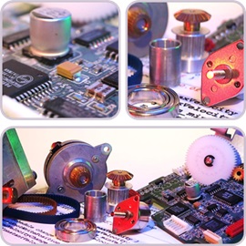 Blandad elektronik, mekanik, motorer och kod