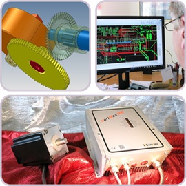 CAD av elektronik och mekanik, färdig motorstyrning